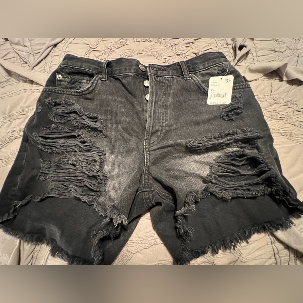 Free people distressed Jean short